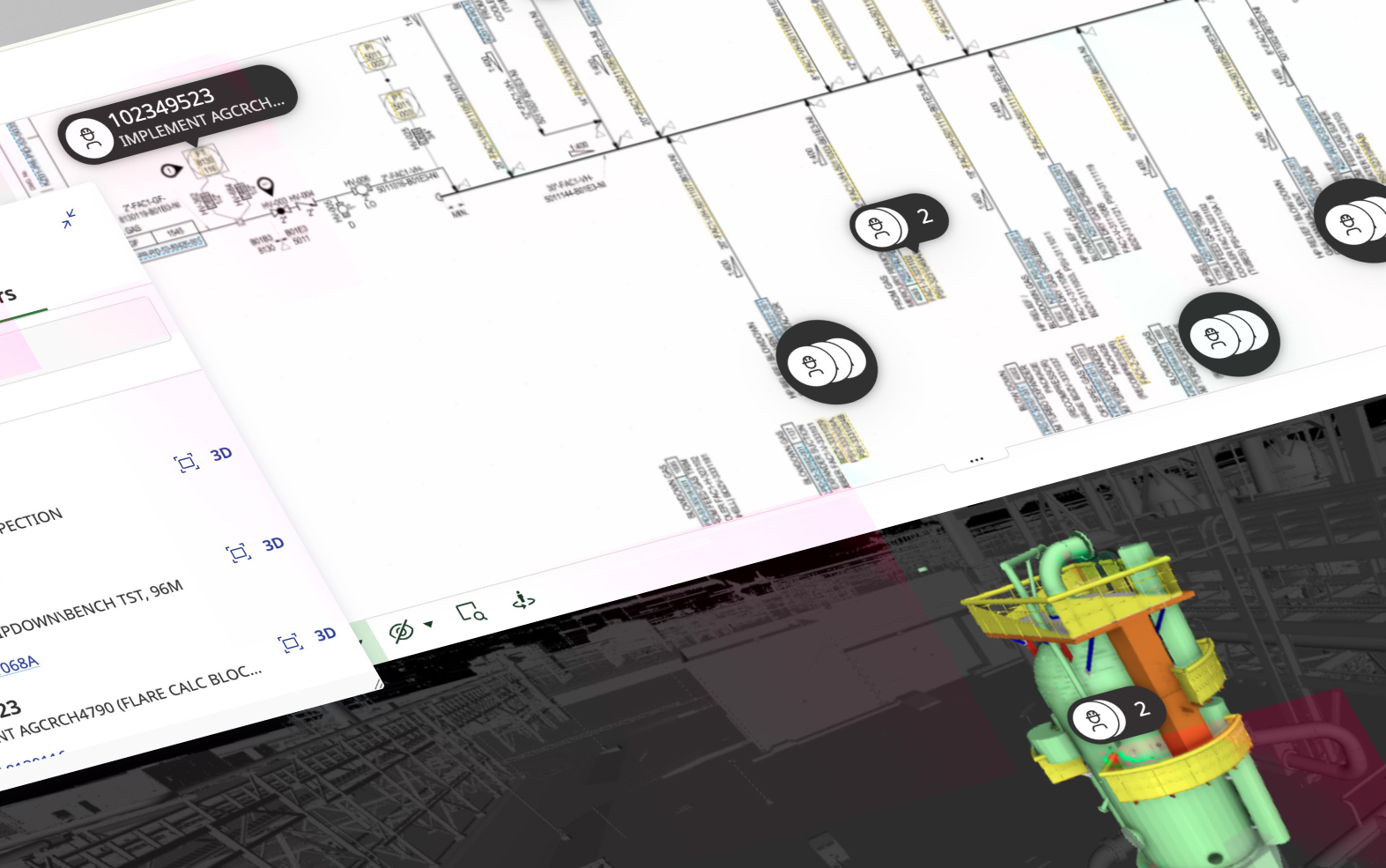 2D in 3D world onshore